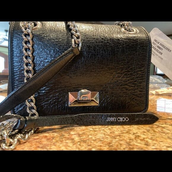 NWT Jimmy Choo Helia Leather Shoulder Bag - Picture 3 of 16